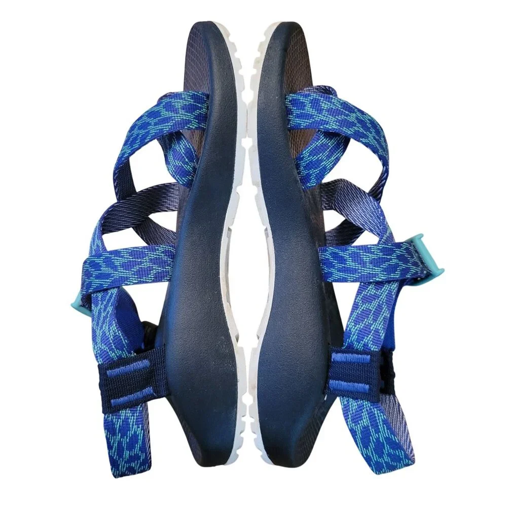 Chaco Z/2 Classic Sandals 7 Blue‎ Geometric Print Outdoor Hiking